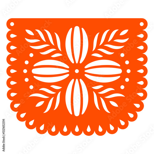 orange flower papel picado.eps