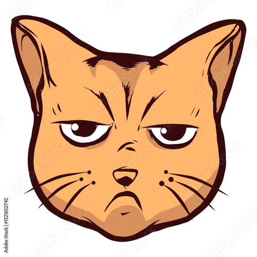 cat muzzle sad sadness whisker ear illustration.eps