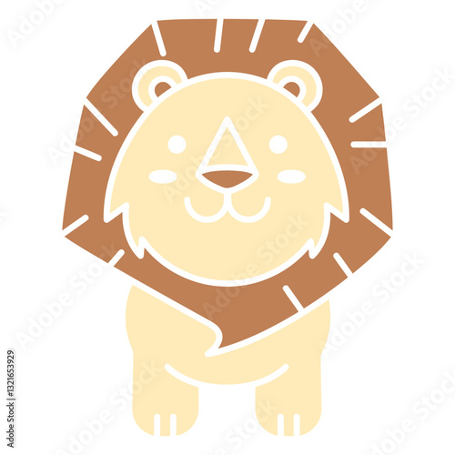 cute lion cut out.eps