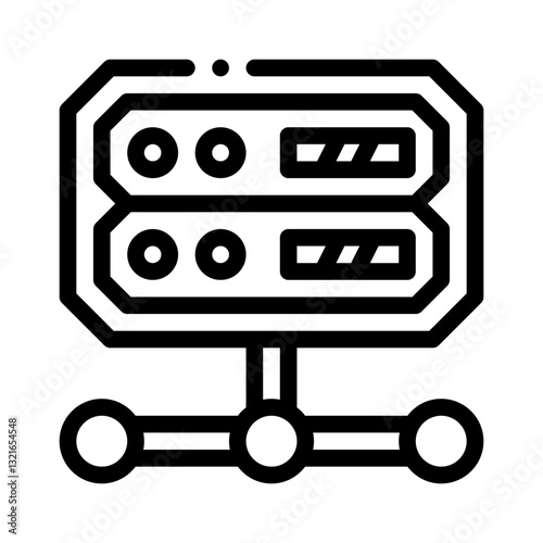 network server line icon