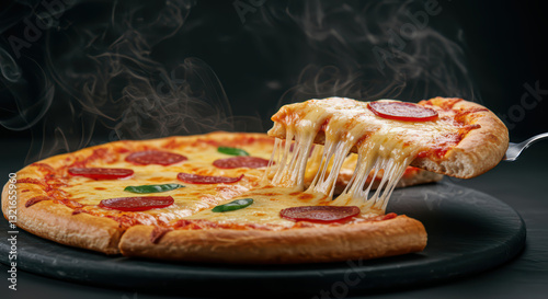 photogenic view of pizza