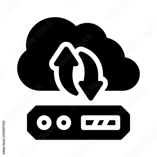 DNS glyph icon