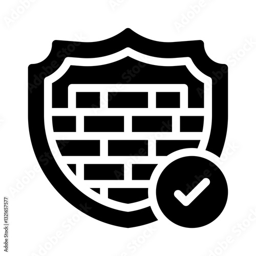 firewall glyph icon