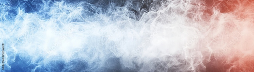 Obraz premium Cold & warm smoke blend, abstract background