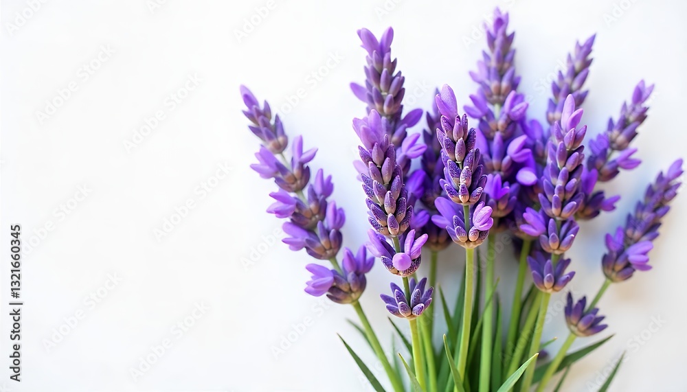 Obraz premium Cluster of vibrant purple lavender flowers