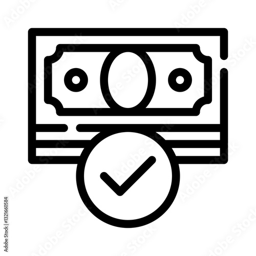 paycheck line icon