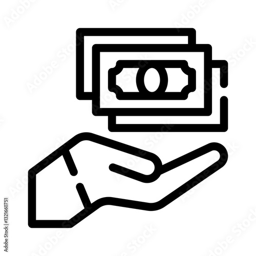 salary line icon