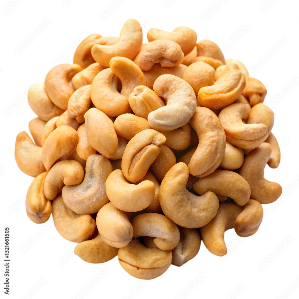 cashew nuts on white background cashew nuts on white background