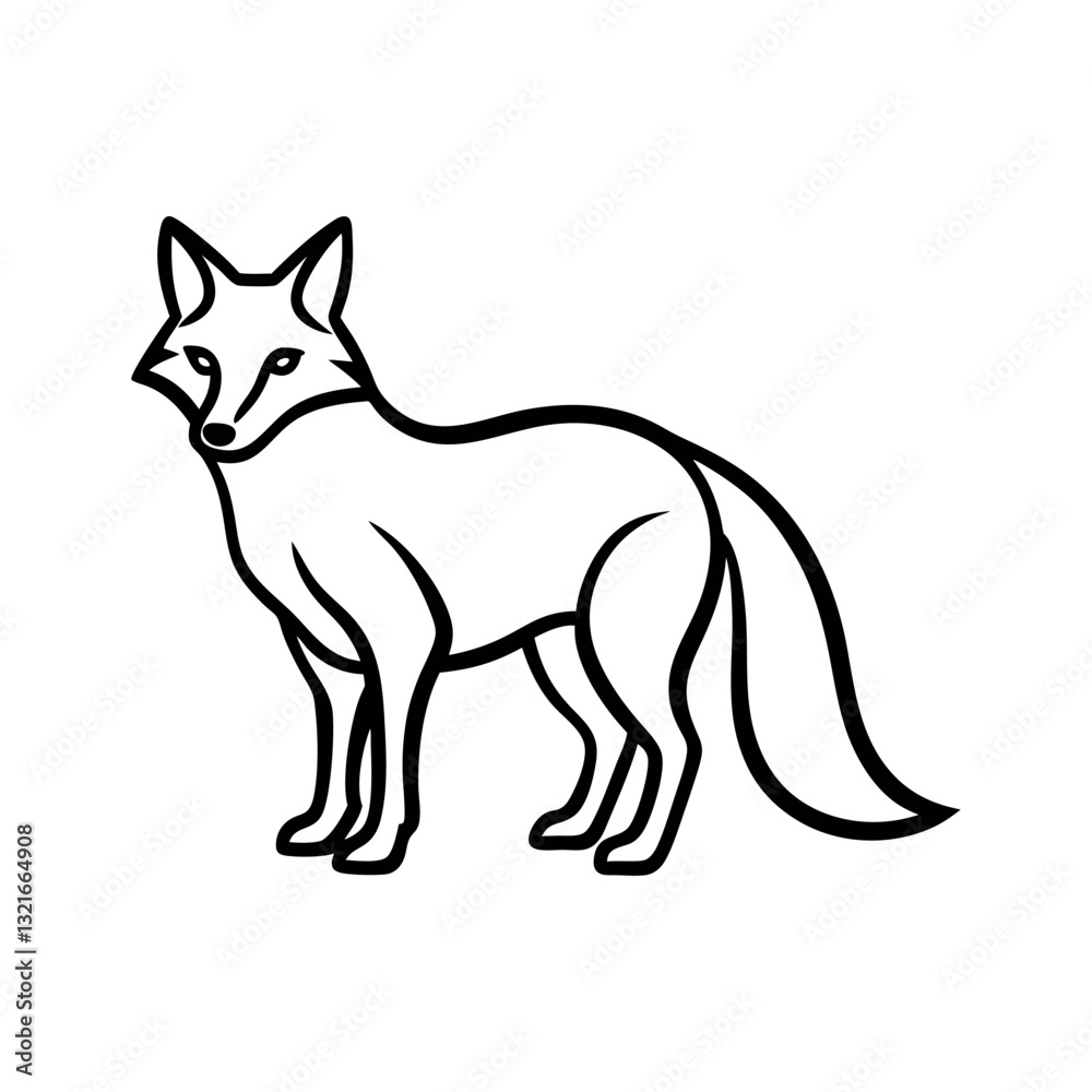 Obraz premium fox vector illustration