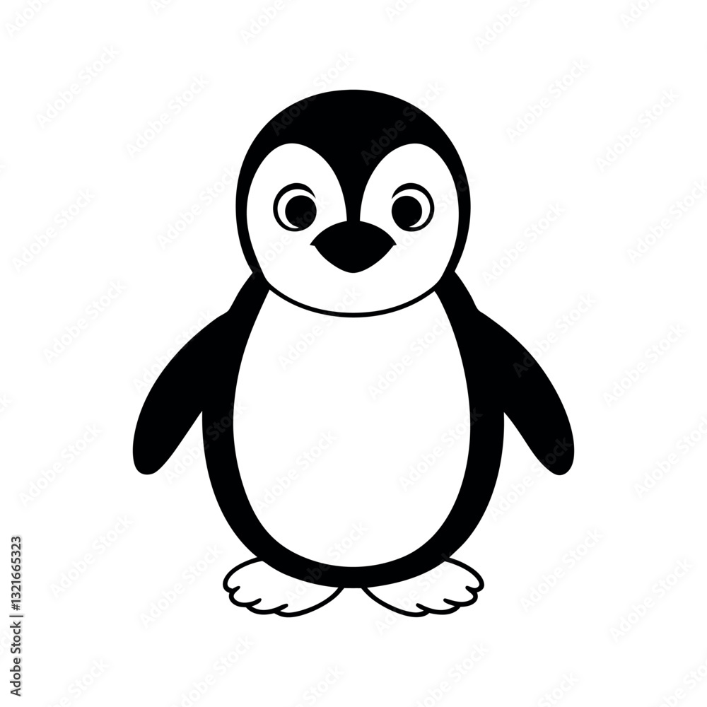 Obraz premium penguin on white background
