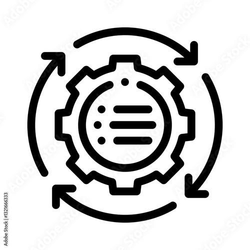 task automation line icon