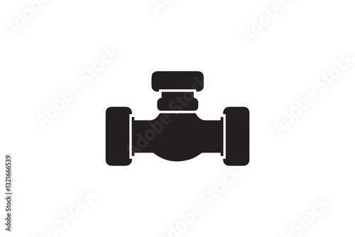 gas pipeline silhouette vector illustration in black and white, set against a white background