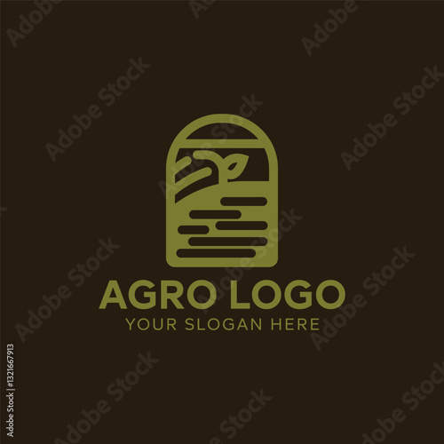 agro logo design template vector