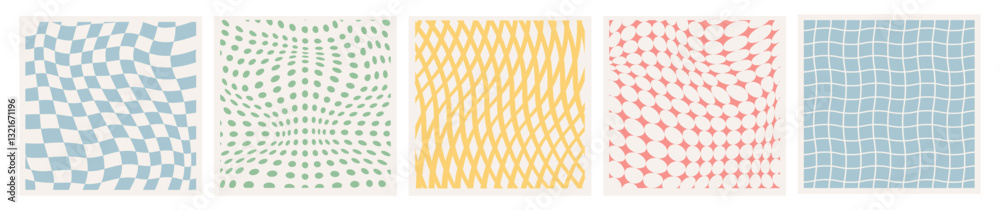 Abstract optical illusion linear background. Abstract background pattern with waves. Twisted and distorted vector groovy hippie background. Waves, swirl, twirl pattern