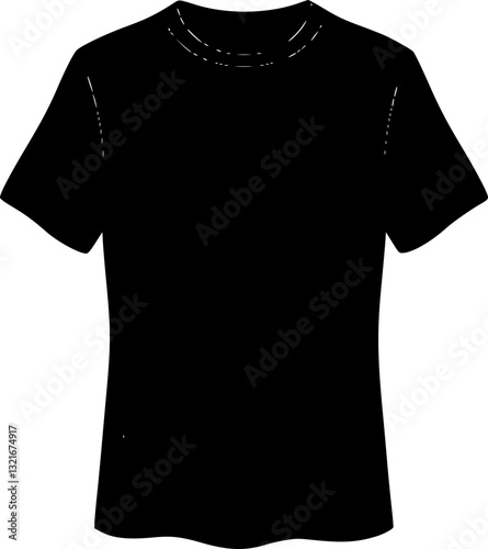 Monochrome black and white t-shirt design minimalist graphic illustration for fashion apparel clothing modern stylish print