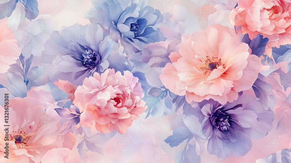 Elegant Soft Pastel Floral Patterns for Seamless Design Projects Elegant Soft Pastel Floral Patterns for Seamless Design Projects
