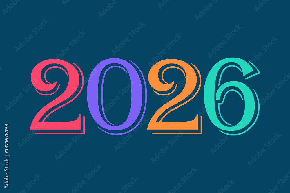 2026 Happy New Year logo design vector illustration 2026 Happy New Year logo design vector illustration