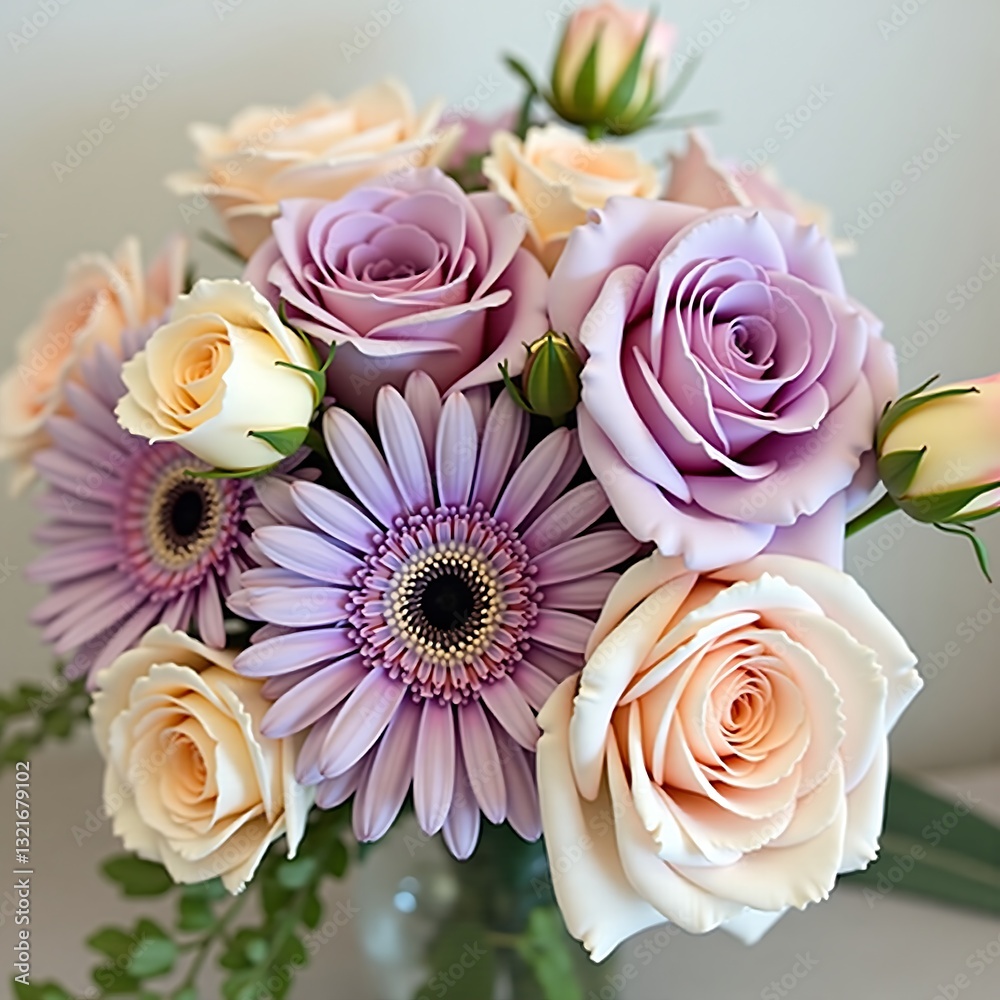 Fototapeta premium pastel floral arrangement of flowers