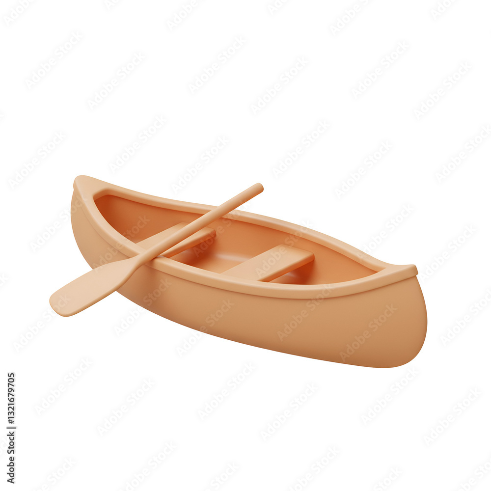 Minimal Small Canoe with Oar Icon Minimal Small Canoe with Oar Icon