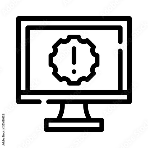 IT risk line icon