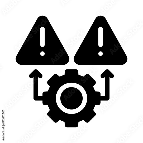 operational risk glyph icon