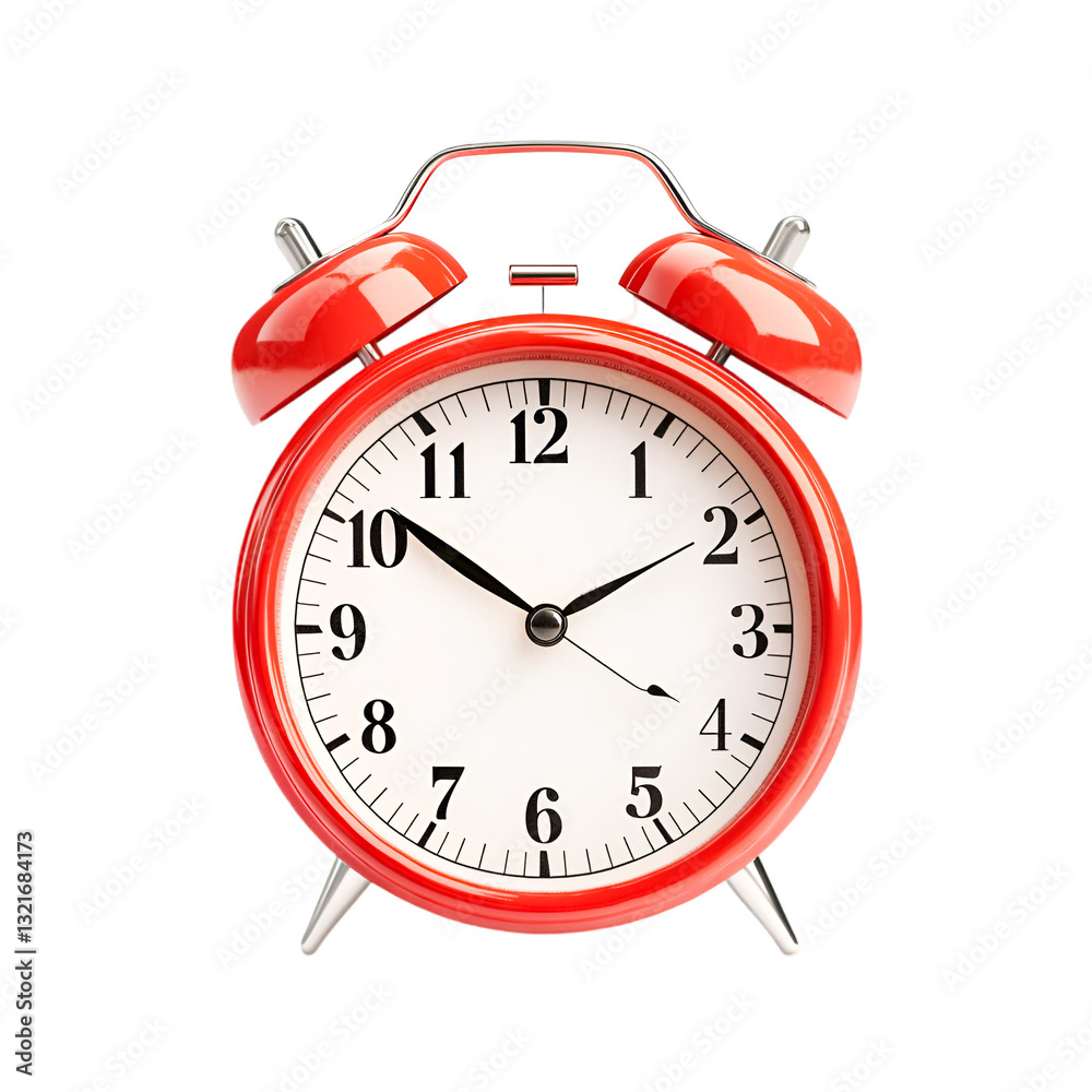 Classic Red Alarm Clock Time Management Punctuality Wake Up Classic Red Alarm Clock Time Management Punctuality Wake Up