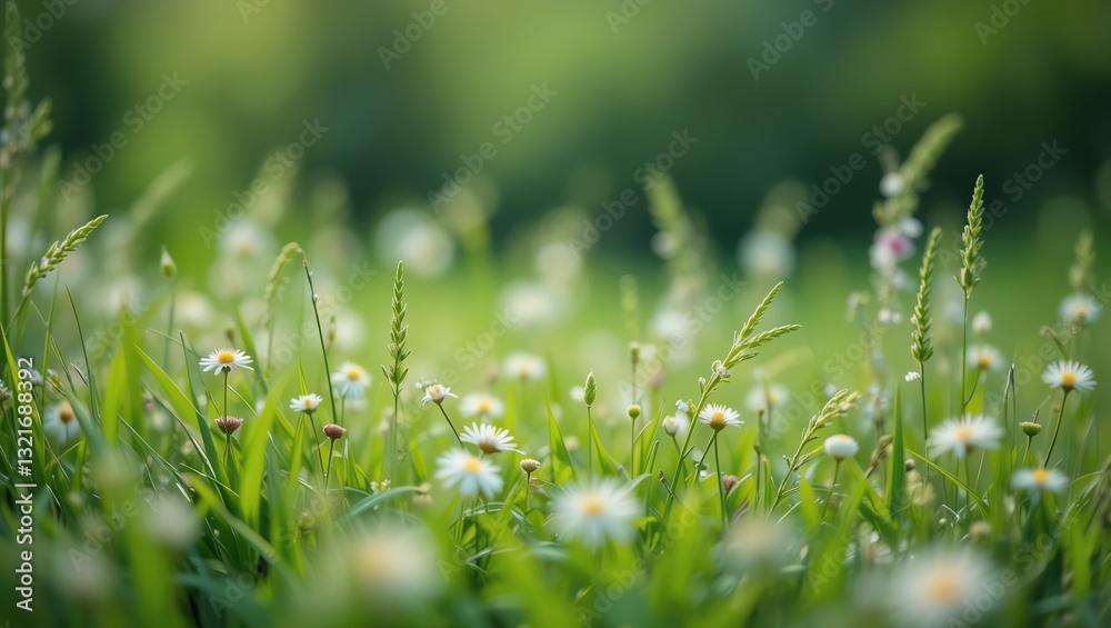 A serene field of delicate flowers gently swaying in the breeze, creating a peaceful and natural atmosphere. A serene field of delicate flowers gently swaying in the breeze, creating a peaceful and natural atmosphere.