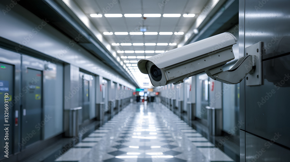 Obraz premium Security Camera, CCTV on location, airport