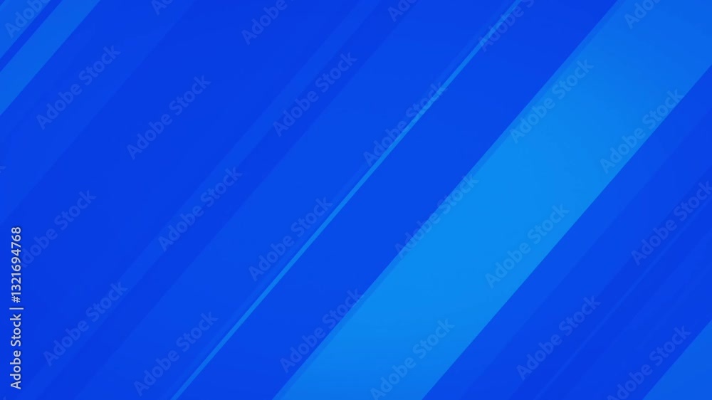Repeating diagonal blue lines background animation for presentations and video projects. Clean design. 