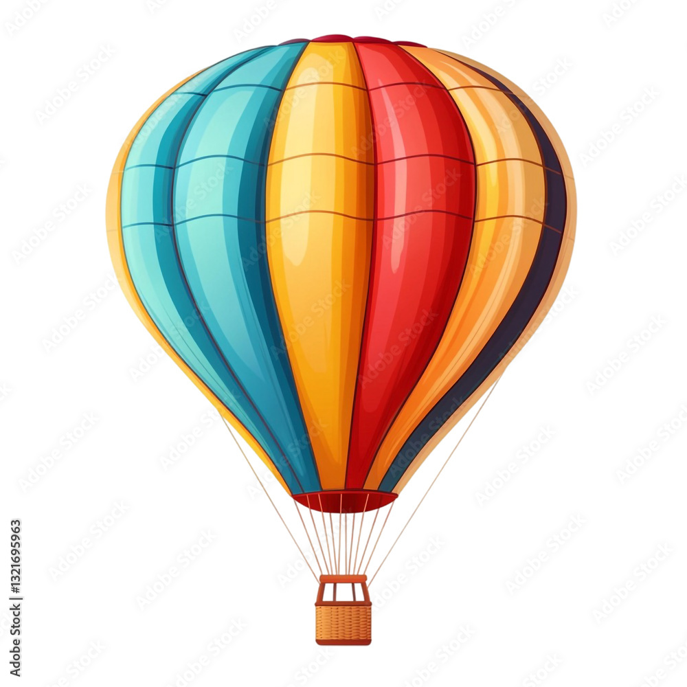 Fototapeta premium Colorful hot air balloon soaring high adventure awaits
