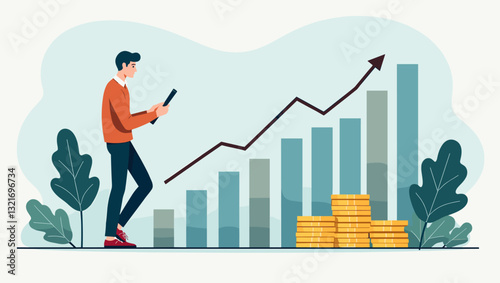 Illustration of investment goals and portfolio diversification for financial stability