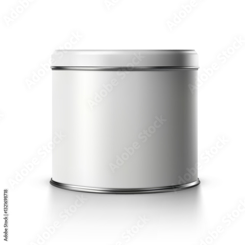 Blank White Small Round Tin Can Container Mockup