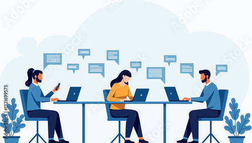 Mobile Professionals Engaging in Online Business Activities Using Smartphones and Tablets for Efficient Communication