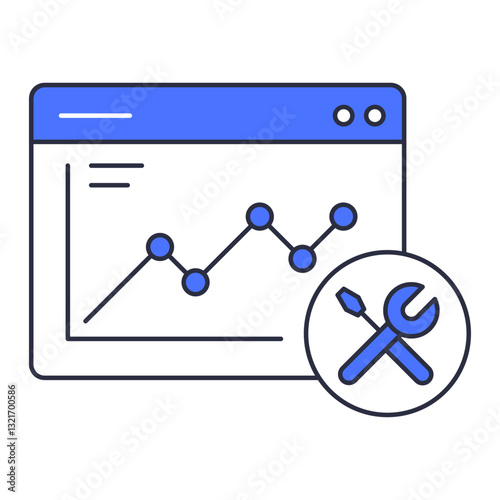 Analytics dashboard for maintenance metrics, system repair insights, diagnostic analysis, performance optimization, tool management, uptime tracking, maintenance efficiency.