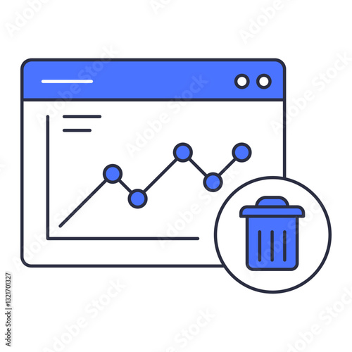 Analytics dashboard for data cleanup metrics, deletion insights, storage management, trash analysis, system optimization, data efficiency, cleanup performance, storage control.