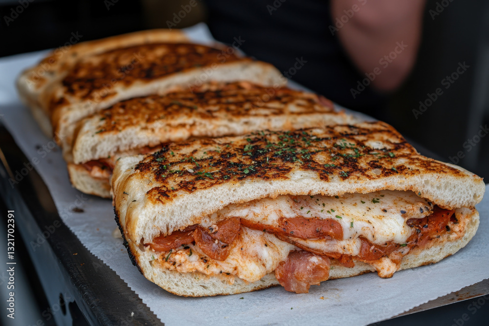 Three slices of pizza are on a paper towel