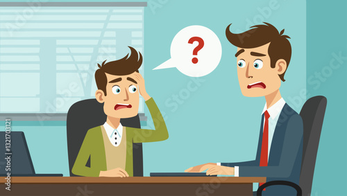 Stressed Employee Under Pressure from Boss to Meet Looming Project Deadline in Office