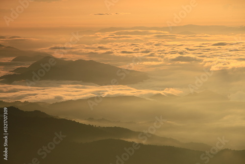 Wallpaper Mural The sea of mist in Doi Pha Hom Pok , the second highest viewpoint of Thailand. This mountain is 2,285 m. from the middle sea level.
Doi Pha Hom Pok National Park  , Chiang Mai ,THAILAND Torontodigital.ca