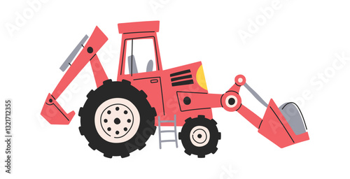 Excavator equipped scoop heavy machinery