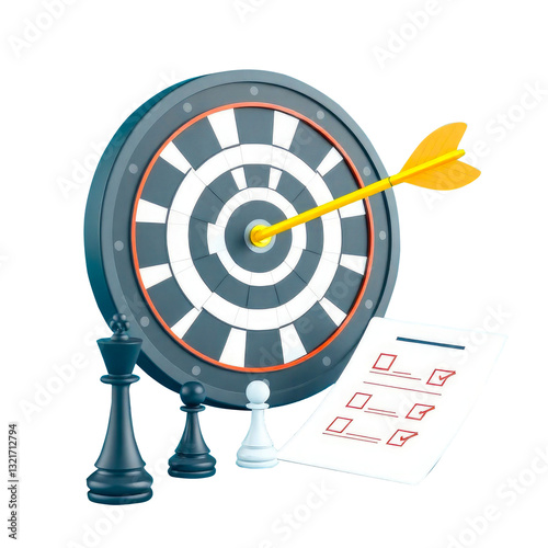 Startup Entrepreneurship 3D Illustration with transparant background. Innovation & Business Strategy