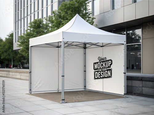 Advertising tent mockup promotional editable minimal mockup design 