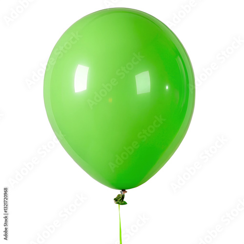Green Balloon Isolated on Transparent Background