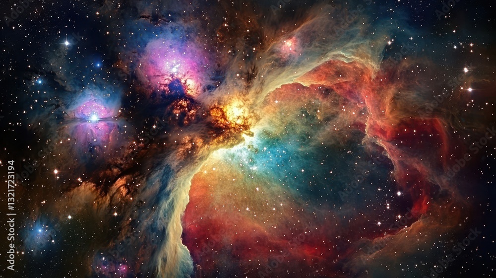 Orion Nebula Cosmic Clouds, Star Formation, Space Background, Astronomy Orion Nebula Cosmic Clouds, Star Formation, Space Background, Astronomy