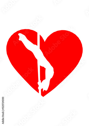 coeur pole dance love