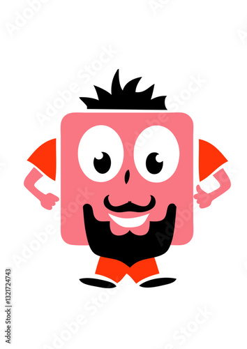 papy papa moustache chapeau personnage rigolo smiley bonhomme