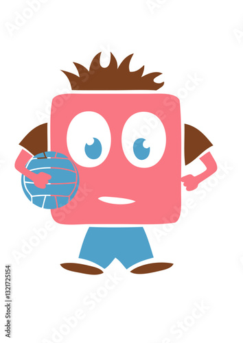 waterpolo joueur personnage rigolo smiley bonhomme