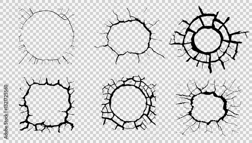 Ground Crack Breaks Land Surface Frame Style