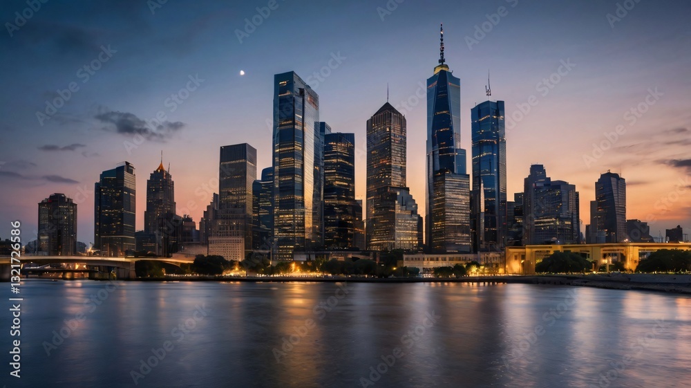 Obraz premium New York City Skyline at Dusk