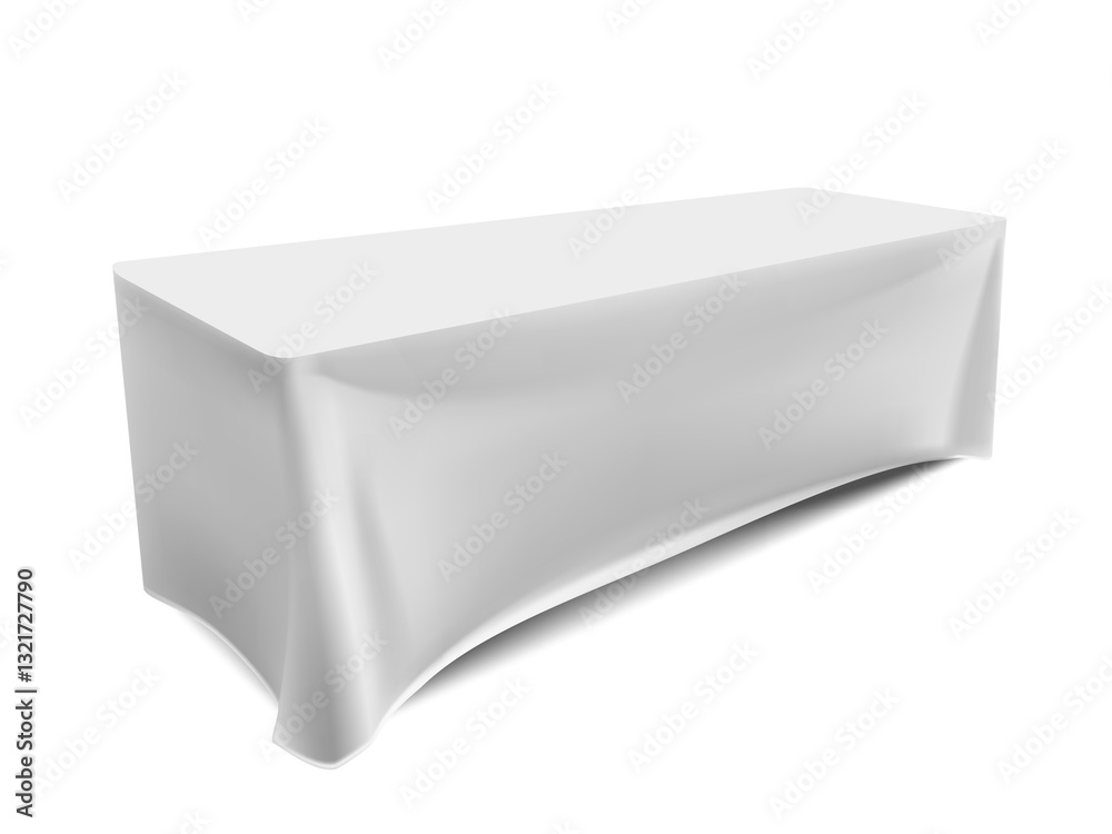 3D Tradeshow Table With White Solid Desk 3D Tradeshow Table With White Solid Desk