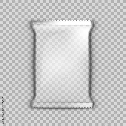 White Blank Glossy Foil Packaging Plastic Pack